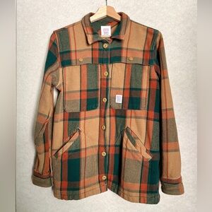 Topo Designs Women's Mountain Shirt Jacket Shacket Flannel Overshirt Size Small